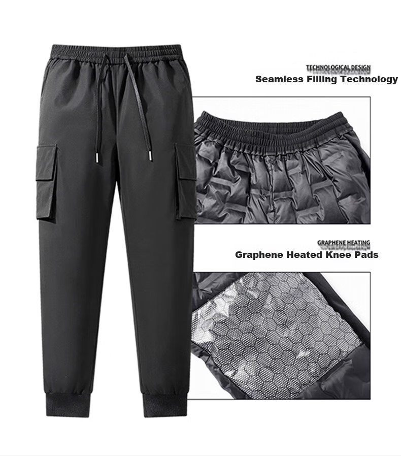 LangSha Northeast Harbin Ski Down Pants Men's Snow Village Mohe Travel Cold-Resistant Windproof Waterproof Warm Winter Gear 6