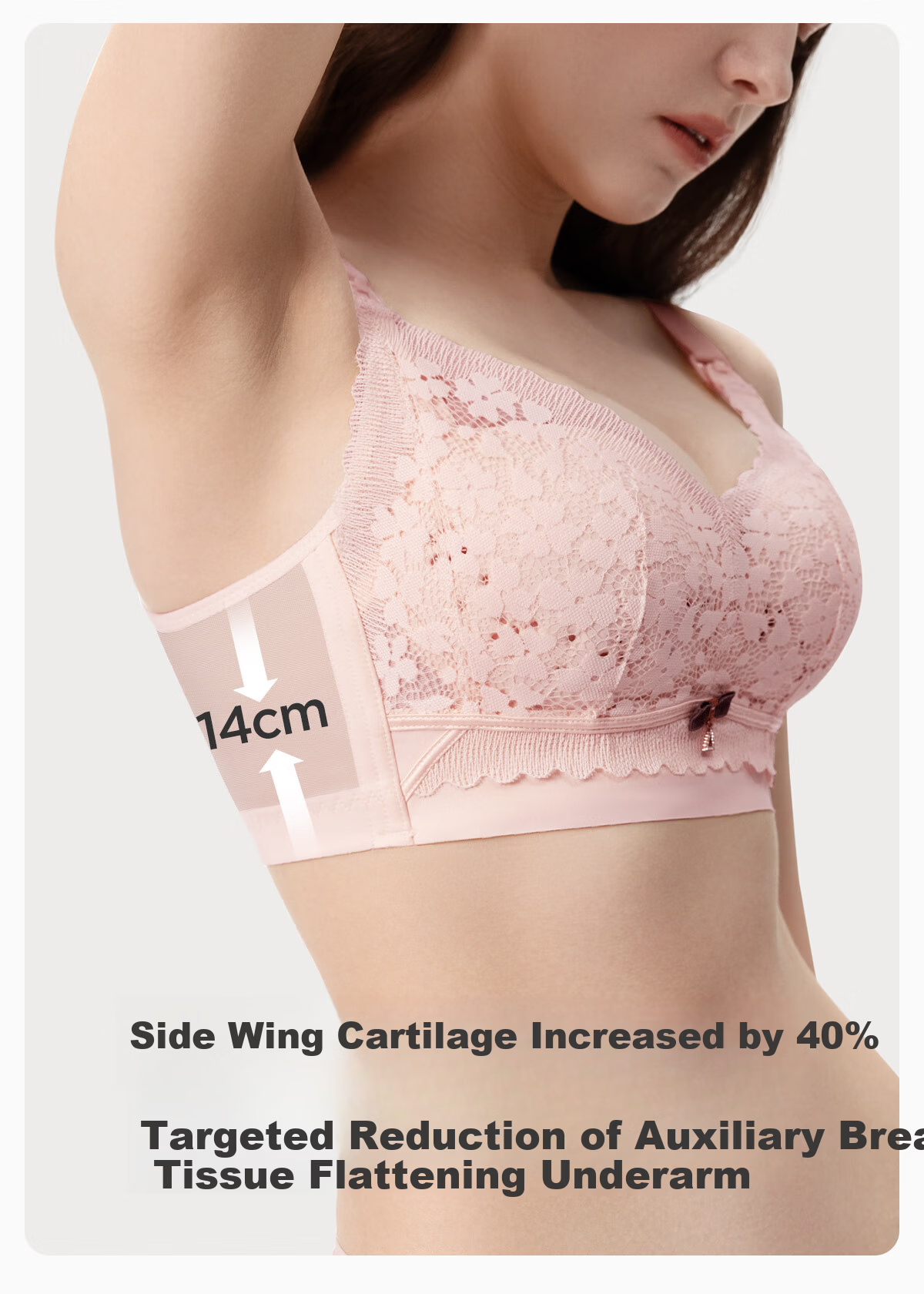JOYNCLEON Luxury Fragrance Lady Maternity Nursing Bra Anti-Sagging Push-Up Postpartum Breastfeeding Champagne XL 10
