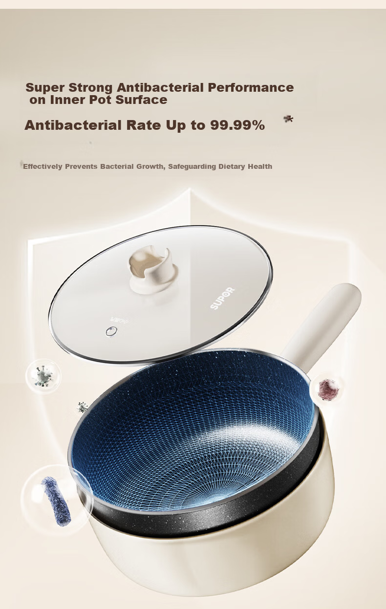 SUPOR Electric Cooking Pot Electric Hot Pot Electric Heating Pot 2.5L Small Electric Pot for 1-2 People Detachable Electric Frying Pan Multifunctional Dormitory Pot with Steamer CJ21R860 10