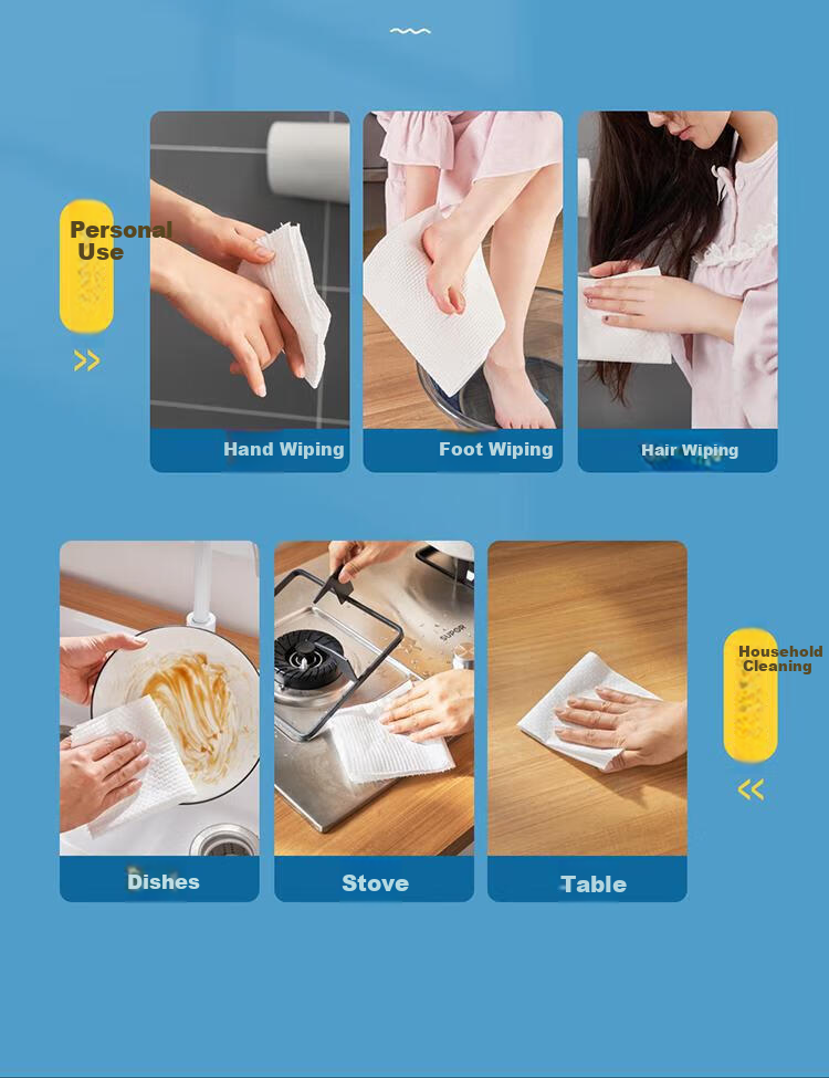 MENGTING Disposable Foot Cleaning Cloths, Thickened Foot Massage Wipes, 480 Sheets, Absorbent for Foot Bath, Hotel Lazy Person's Wipes, Face Towels 9