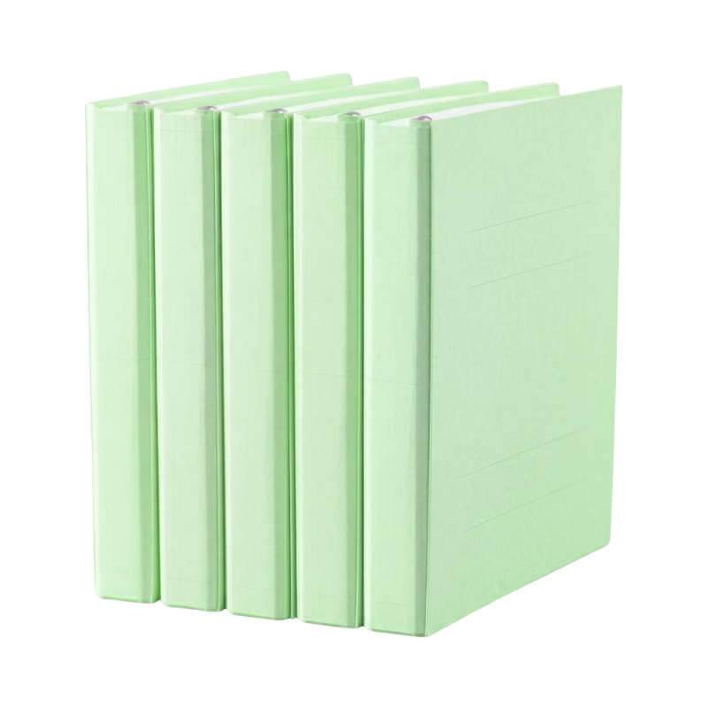 MAKINO Student Office Ruler File Folder, Extendable Paper Holder, Large Capacity Document Organizer, Exam Paper Storage, A4 Size, Green, Pack of 5