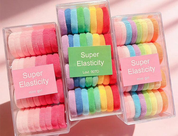 Princess Password Kids Hair Tie Girls High Elastic Hair Band Soft Hair Rope Student Hair Accessories Basic Towel Hair Ring 5