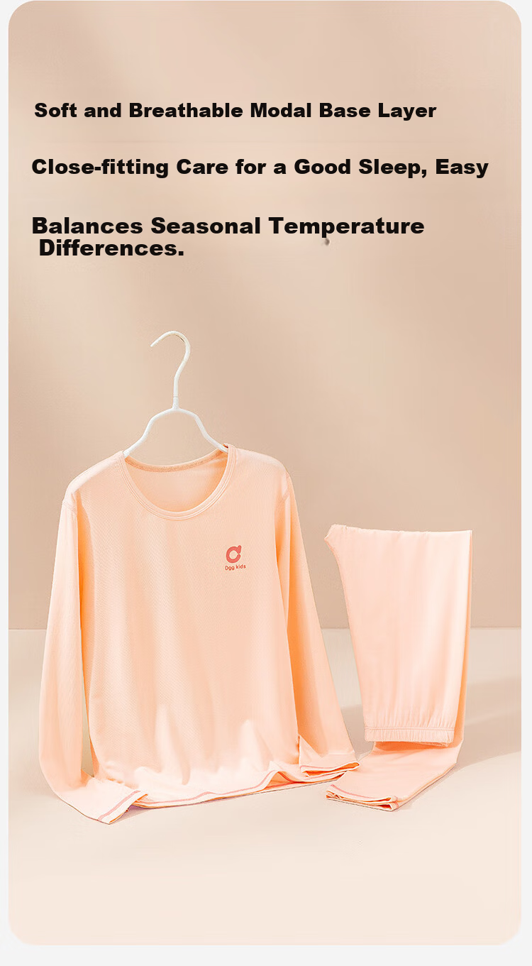 Dingguagua Children's Autumn Underwear Set, Boys' Modal Thin Underwear, Spring And Autumn Pajamas, for Older Children, Base Layer, Blue, Size 140 8