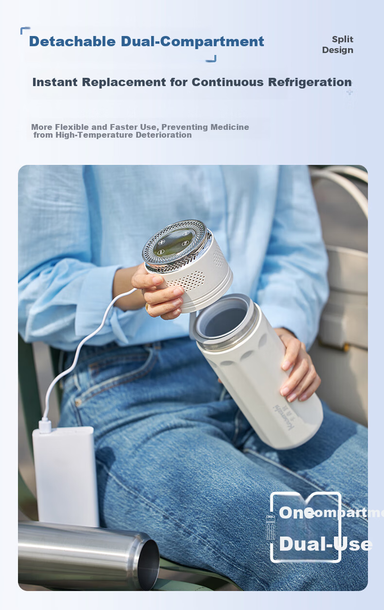 Kasenzhi Insulin Cooler Box, Portable Mini Refrigerator, Rechargeable Thermos Cup, Medicine-Specific Dorm Bag, Growth Hormone 7