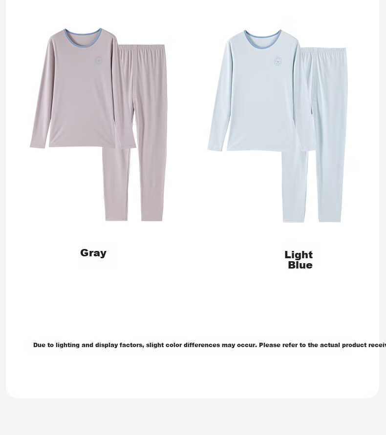 Dingguagua Girls' Junior High School Cotton Thermal Underwear Set, Cream, Size 160 13