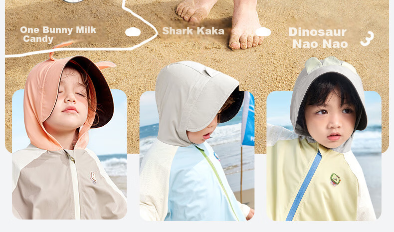 Kocotree KK Tree Kids Sun Protection Jacket UV Protection Cooling Ice Silk Cartoon 3D Design 19