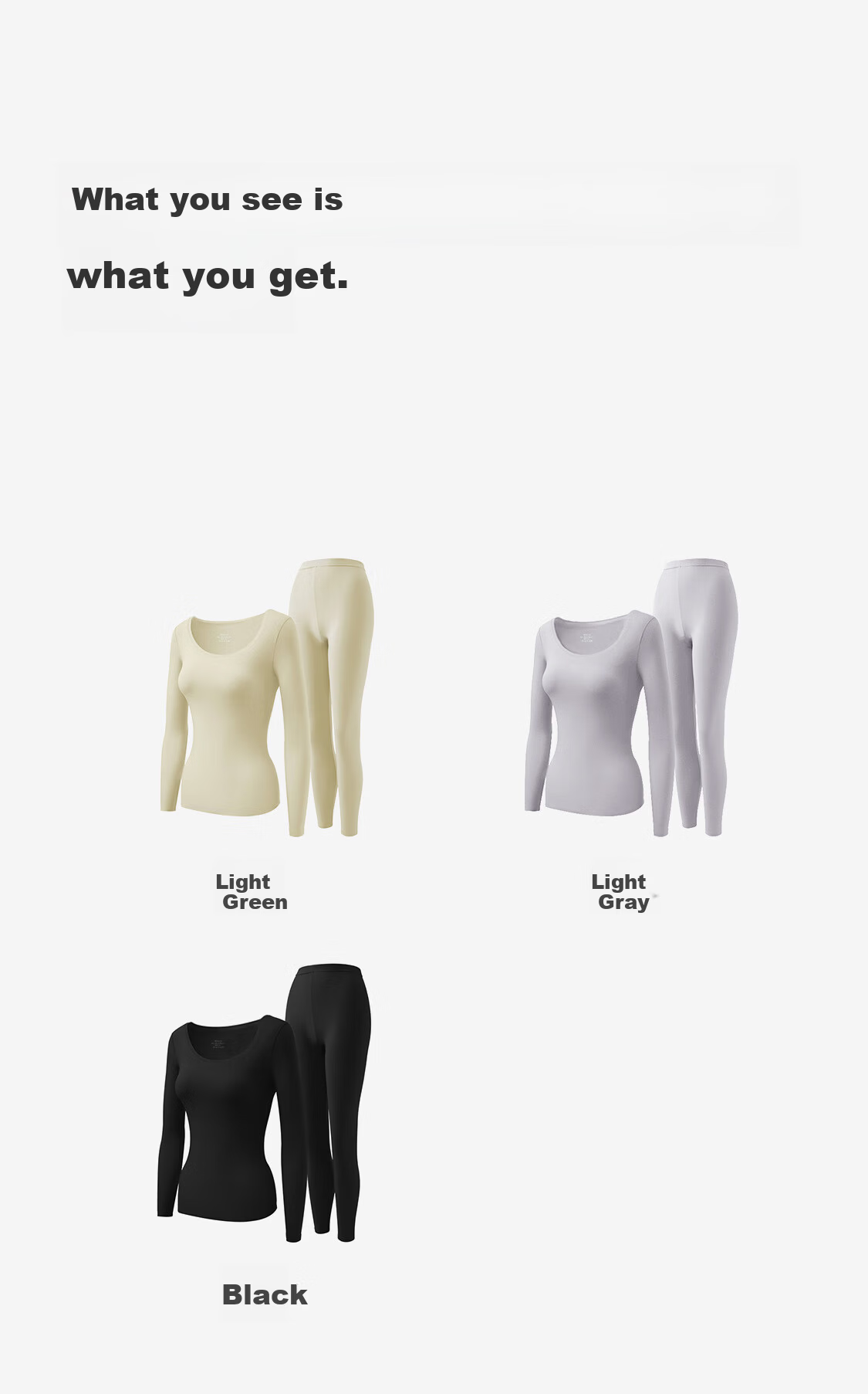 NEIYIN Women's Thermal Underwear Set with Chest Pad, Ultra-thin Seamless Base Layer, Autumn Top and Bottom, Black, M 21