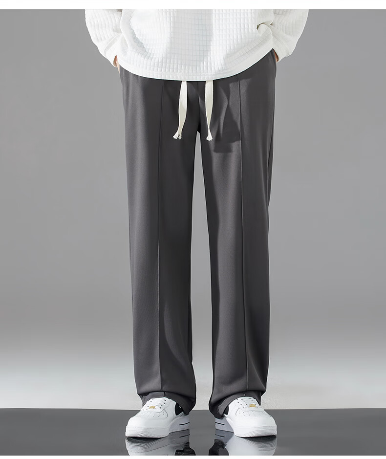 GLM Men's Casual Loose Fit Wide Leg Draped Sports Sweatpants Comfortable Long Pants 13