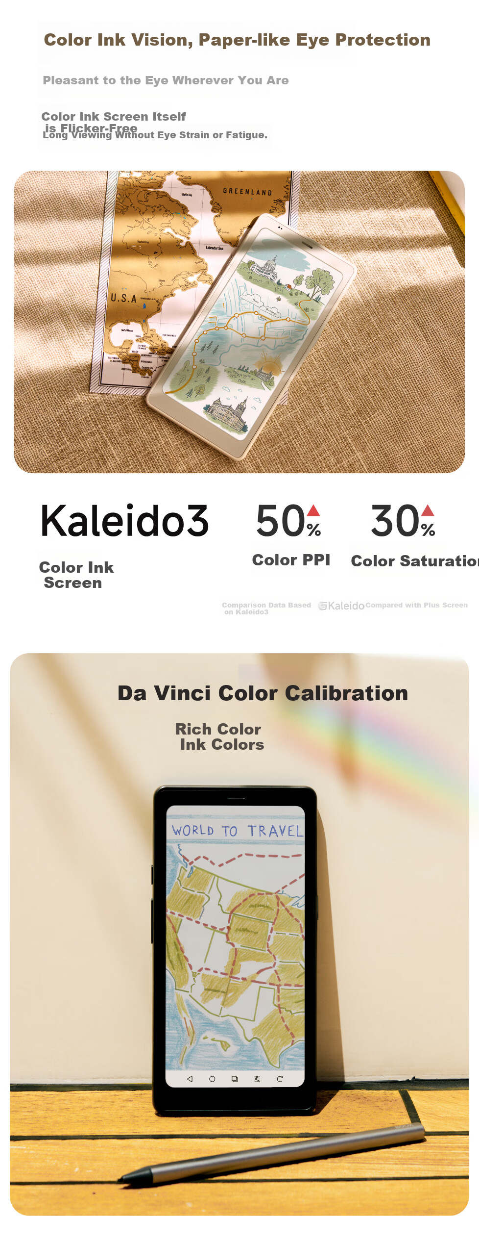 BOOX P6 Pro Color E-Reader 6.13-inch Color E-Ink Tablet Black 6