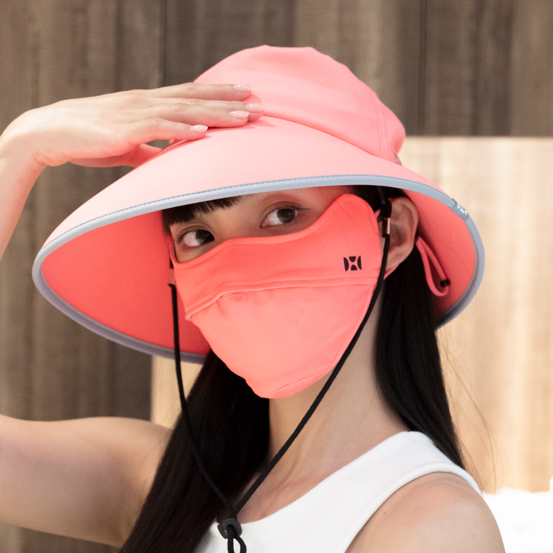 HOII Celebrity Style New Cat-Shaped Breathable Dust Mask Adjustable Sunshade UV Protection Red