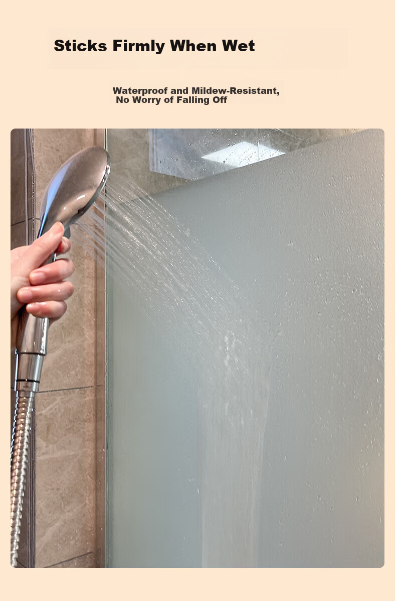 Xinuo Frosted Window Film Privacy Sticker Opaque Light-Transmitting Bathroom Door Anti-Peeping Protective Film 6