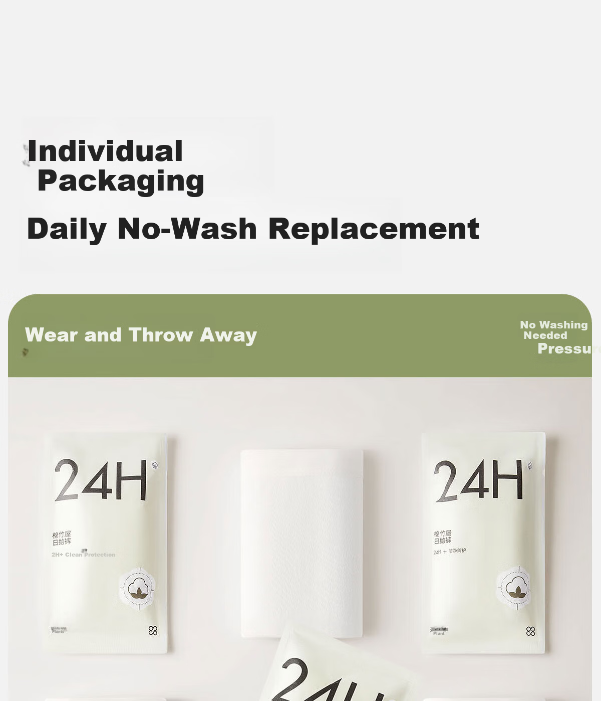 Mianzhuwu Disposable Women's Cotton Underwear Travel Wash-Free Portable Daily Use Sterile Individually Packaged Menstrual Postpartum Shorts 8 Pieces 17
