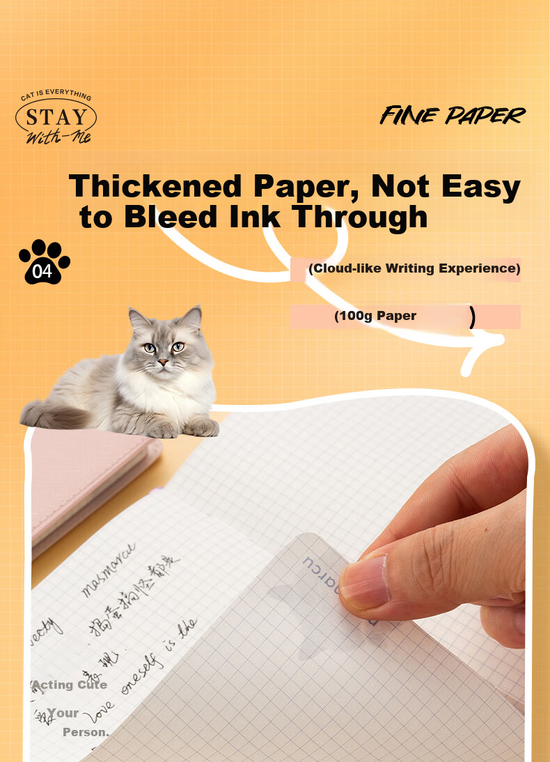 MASMARCU Morning Light Stationery, All Meow A5 Soft Cover Hardcover Notebook, Journal Book, Aesthetically Pleasing Diary, 96 Pages, Pink Style QJ001637, Essential for Exams 9