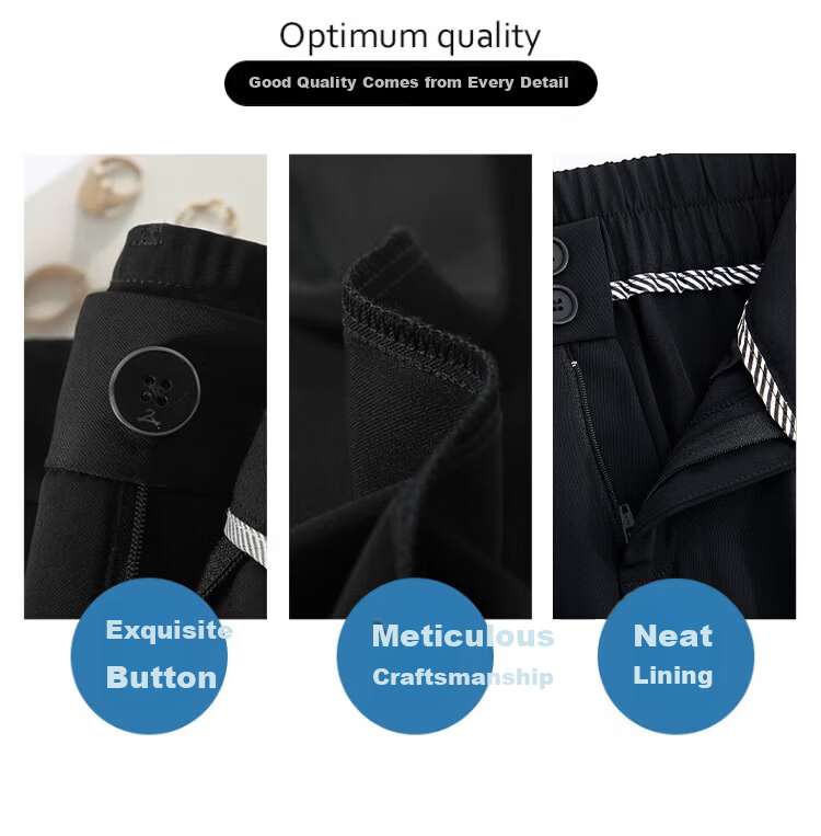 Langsha Women's New Suit Pants Office Commuting Formal Casual High-Waist Flowing Wide-Leg Wrinkle-Resistant Straight-Leg Pants for Petite 10