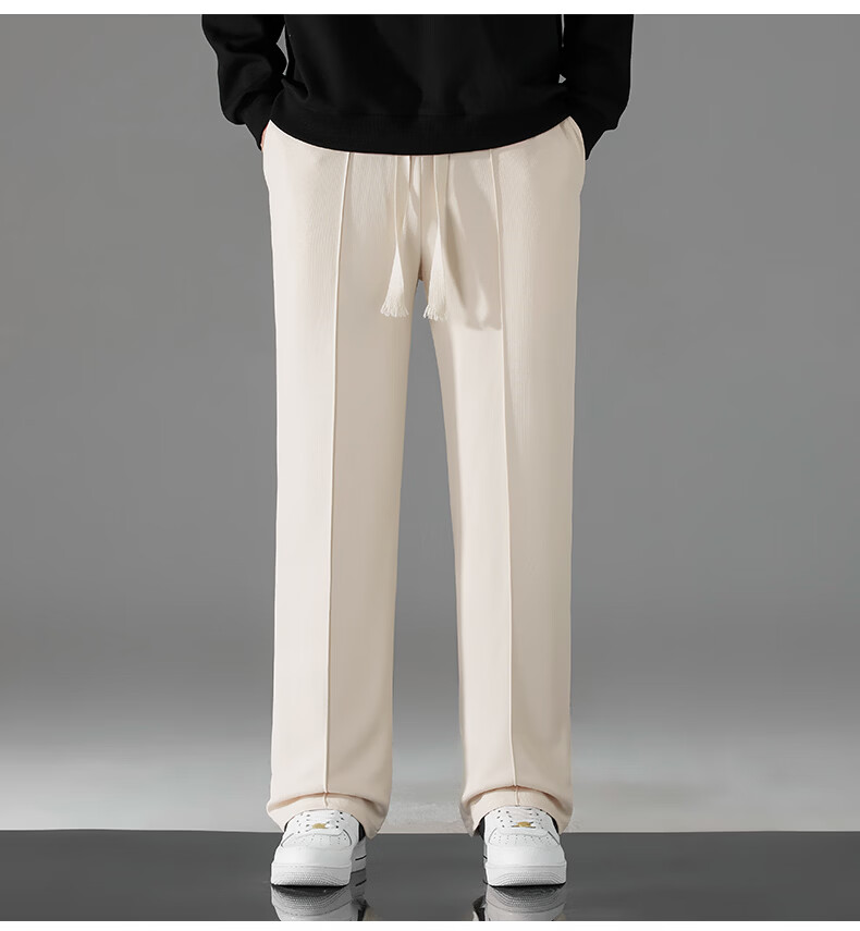 GLM Men's Casual Loose Fit Wide Leg Draped Sports Sweatpants Comfortable Long Pants 17