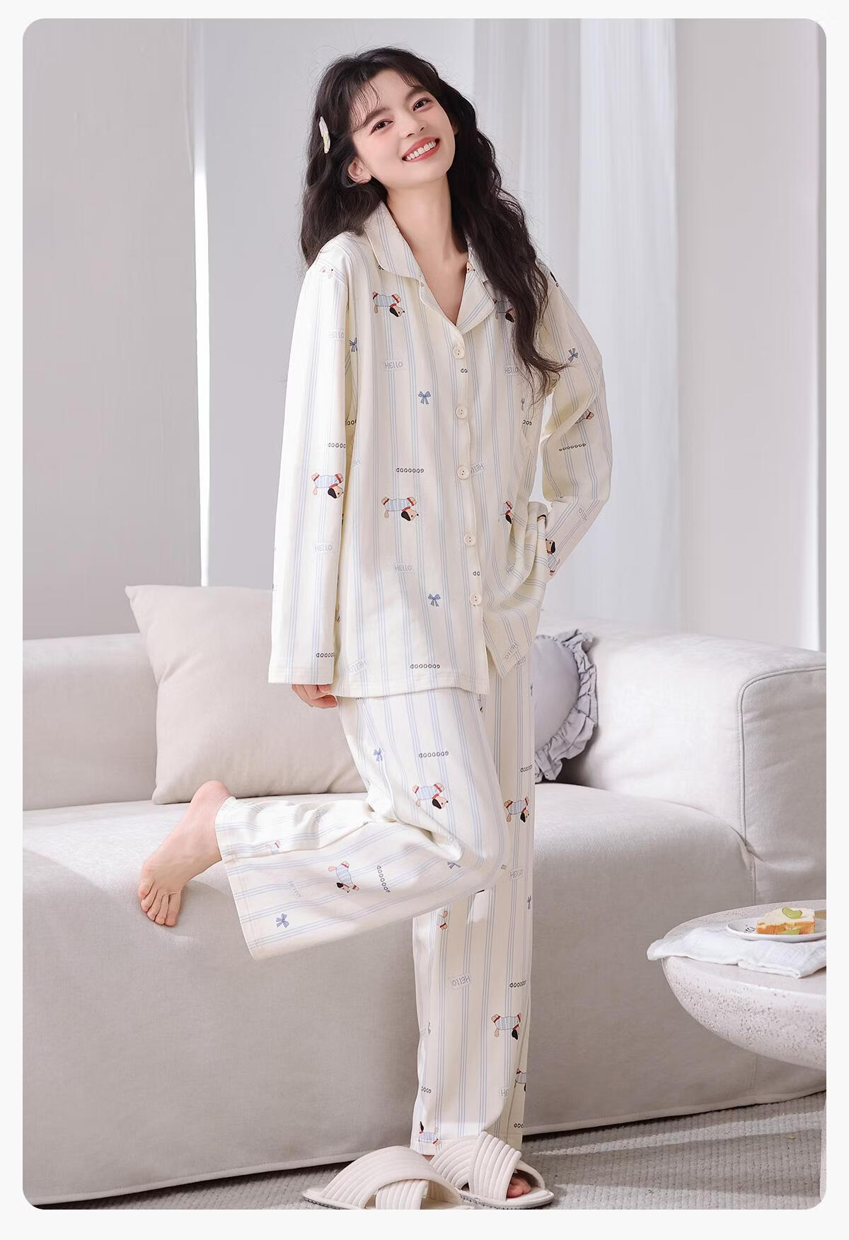 JOYNCLEON Maternity Cotton Postpartum Pajamas Spring Summer Thin Nursing Homewear Set L Jyz212991 30