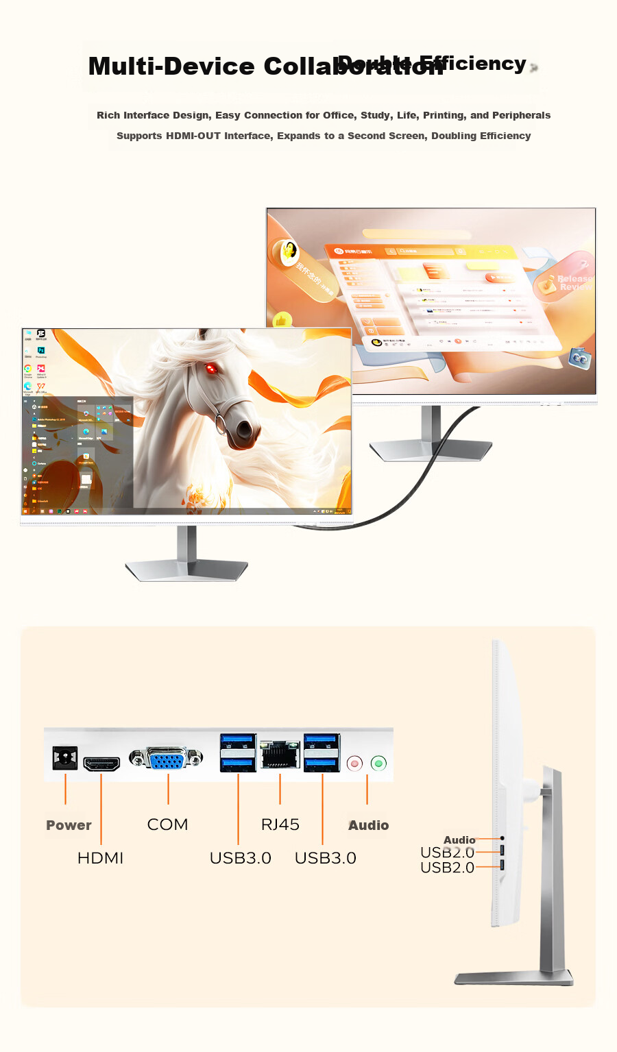 Acer Extraordinary GO White 27-inch All-in-One Desktop Computer 2K Screen OpenClaw Intel i5-12450H 16GB RAM 512GB SSD Custom Edition for Office and Home Use 1