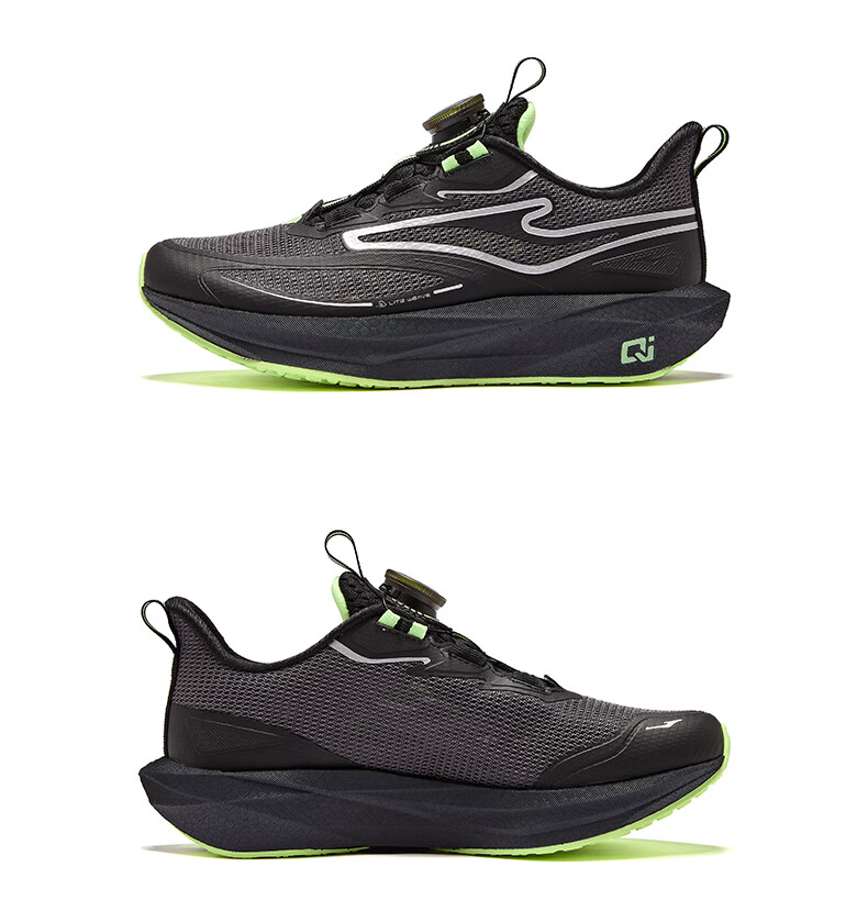 ERKE Kids Unisex Shock Absorption Sports Shoes Children's Lightweight Running Shoes Microcrystalline White/Sprout Green Size 35 42