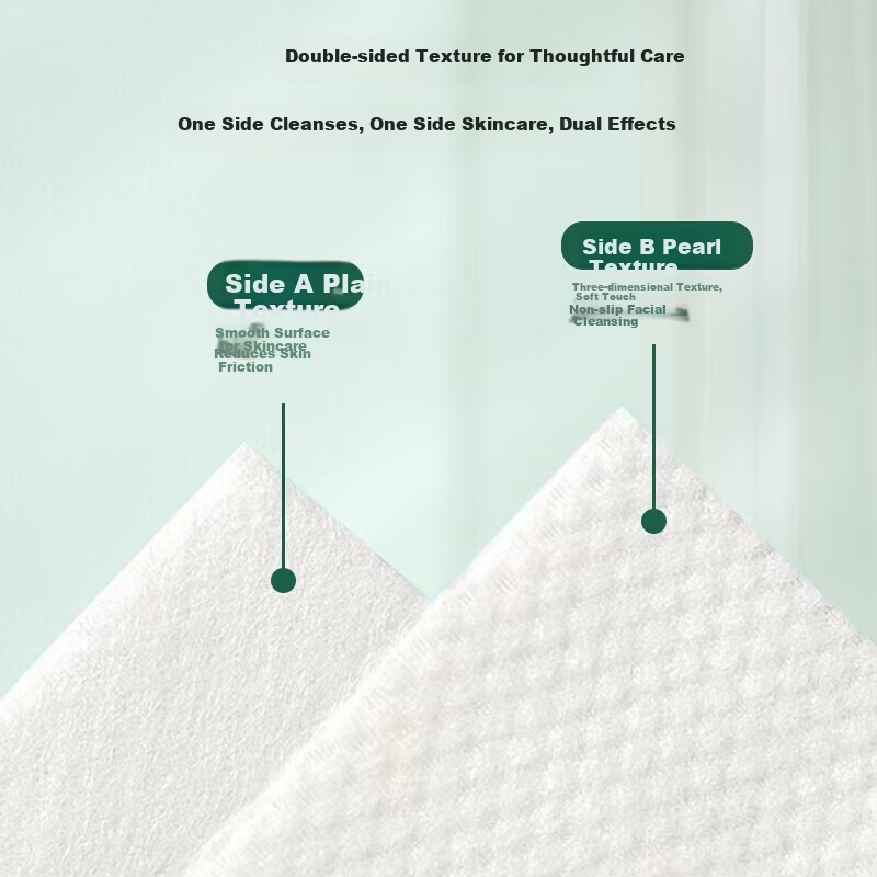 Jieshuyun Disposable Cotton Soft Facial Towel, Dual-use Dry and Wet, Large and Thick, 1 Pack*60 Sheets 4