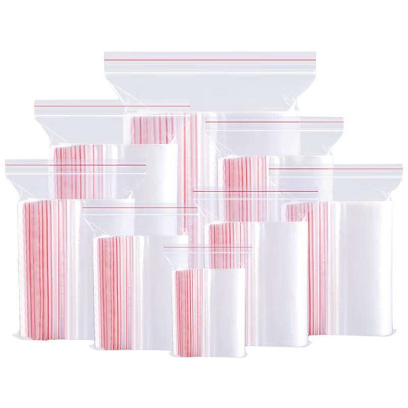Jinghuisichuang Self-Sealing Bags, Size 5, Food Packaging PE Sealing Bags, Transparent Airtight Bags, Resealable Bags, Fresh-Keeping Packaging Bags, 500 Pieces