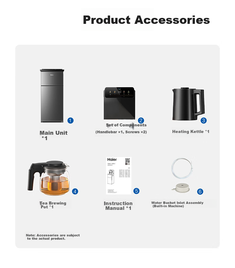 Haier Little Star Pro 2026 Tea Bar Machine New Model Water Dispenser Home High-End Living Room 316L Stainless Steel Kettle Integrated Automatic Water Supply Bottom Placement Tea Bar Cabinet Warm and H 19