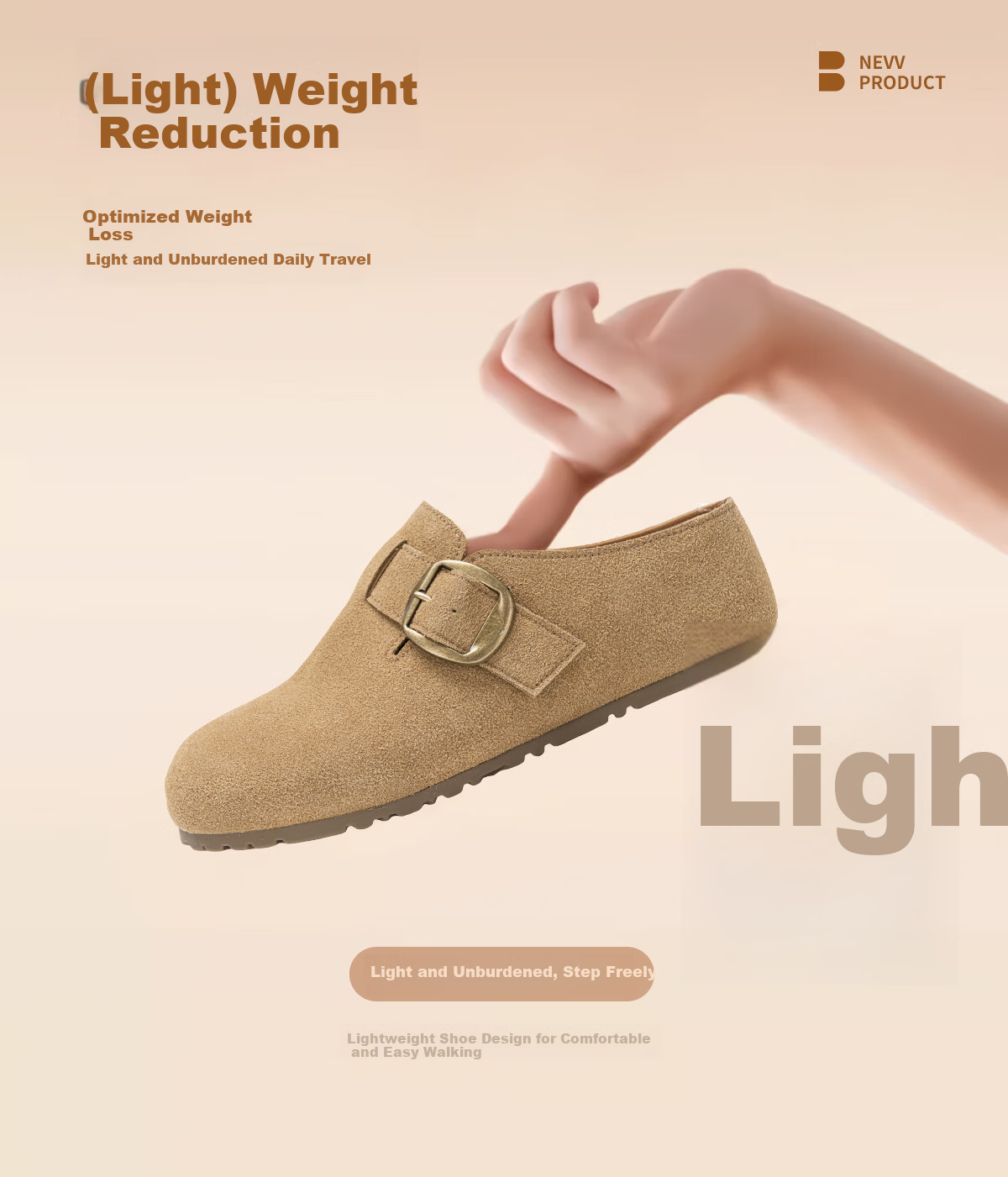 Warrior Thick Sole Boken Half Slippers Women's Outdoor New Style Height Increasing Closed Toe Slip-On Shoes Khaki Size 35 9