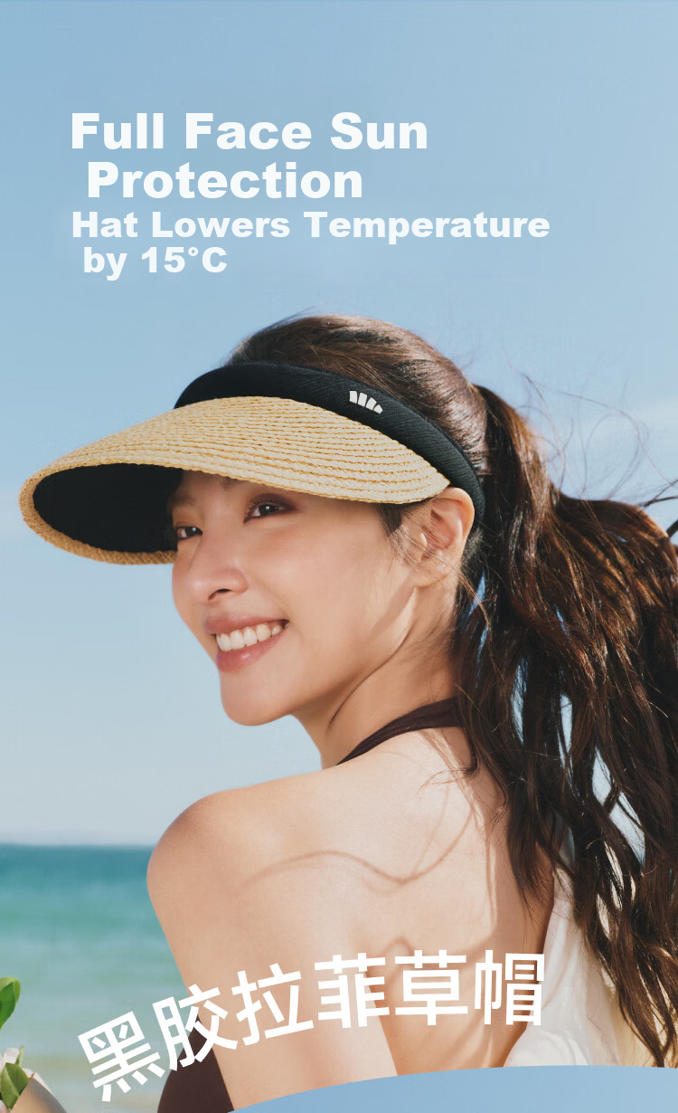 Beneunder Sun Hat Straw Hat UV Protection Women's Sunshade Hat Open Top Hat Black Coating BM562 Oak Brown 2