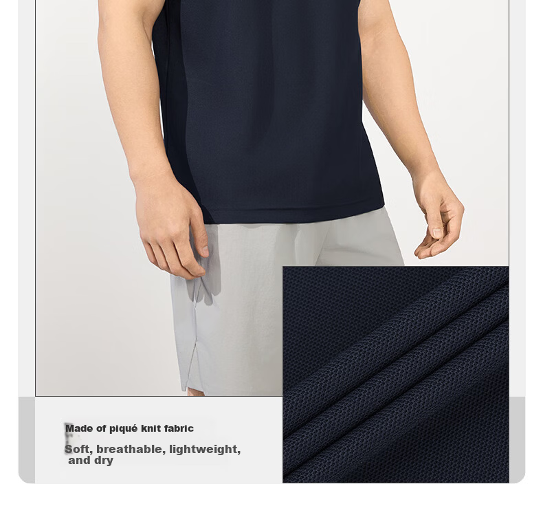 361° Men's Short Sleeve T-Shirt Spring Summer Sports Quick-Dry Running Fitness Polo Shirt 652624109H-5 6