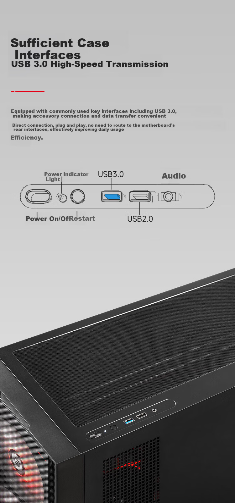 Enermax Desktop Computer Case Fengyu K1 Black Dual Airflow / Standard 2 x 14CM Fans / Standard GPU Support Bracket / Cable Management / ATX Motherboard Support 6