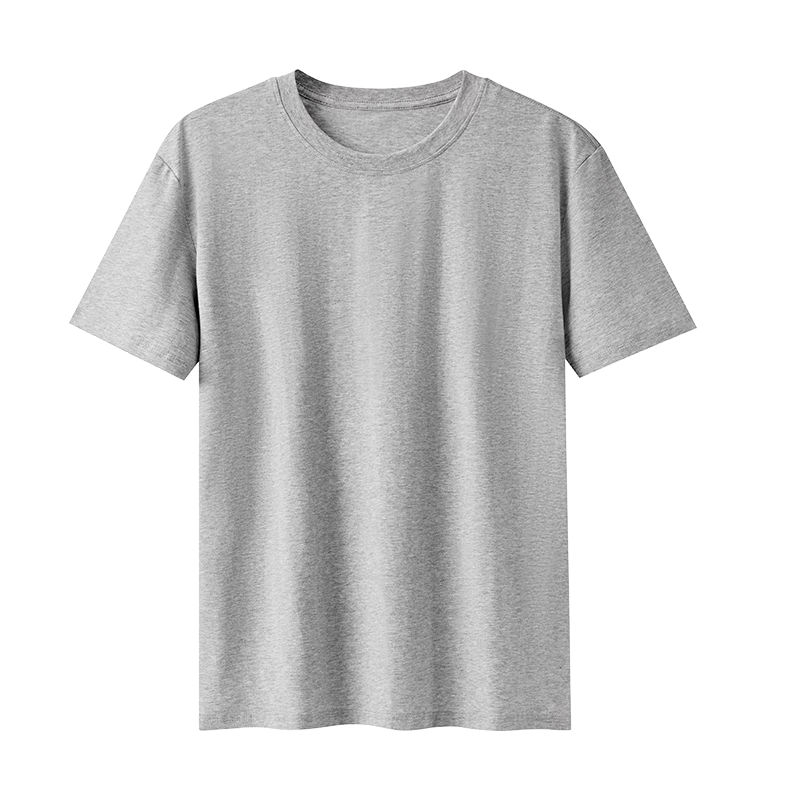 Jingshuran Gift Cotton Women's Antibacterial Pure Cotton Sweat-Absorbing Breathable Short Sleeve T-Shirt Gray 2XL