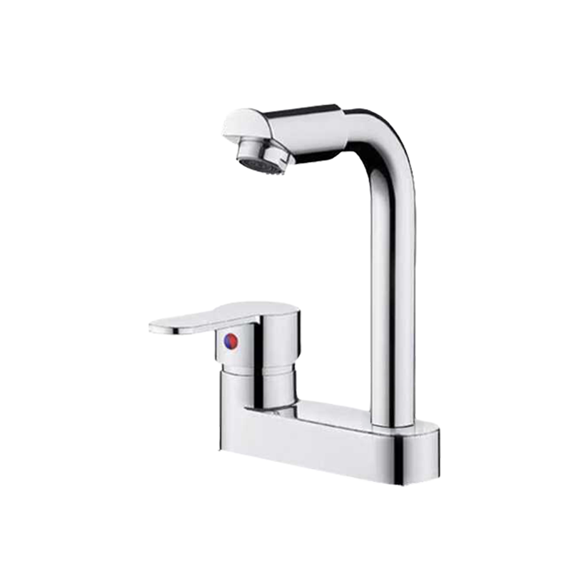 ILeddog [Germany] Double-Hole Basin Faucet, Washbasin Bathroom Hot And Cold Swivel Tap MPLT-SK
