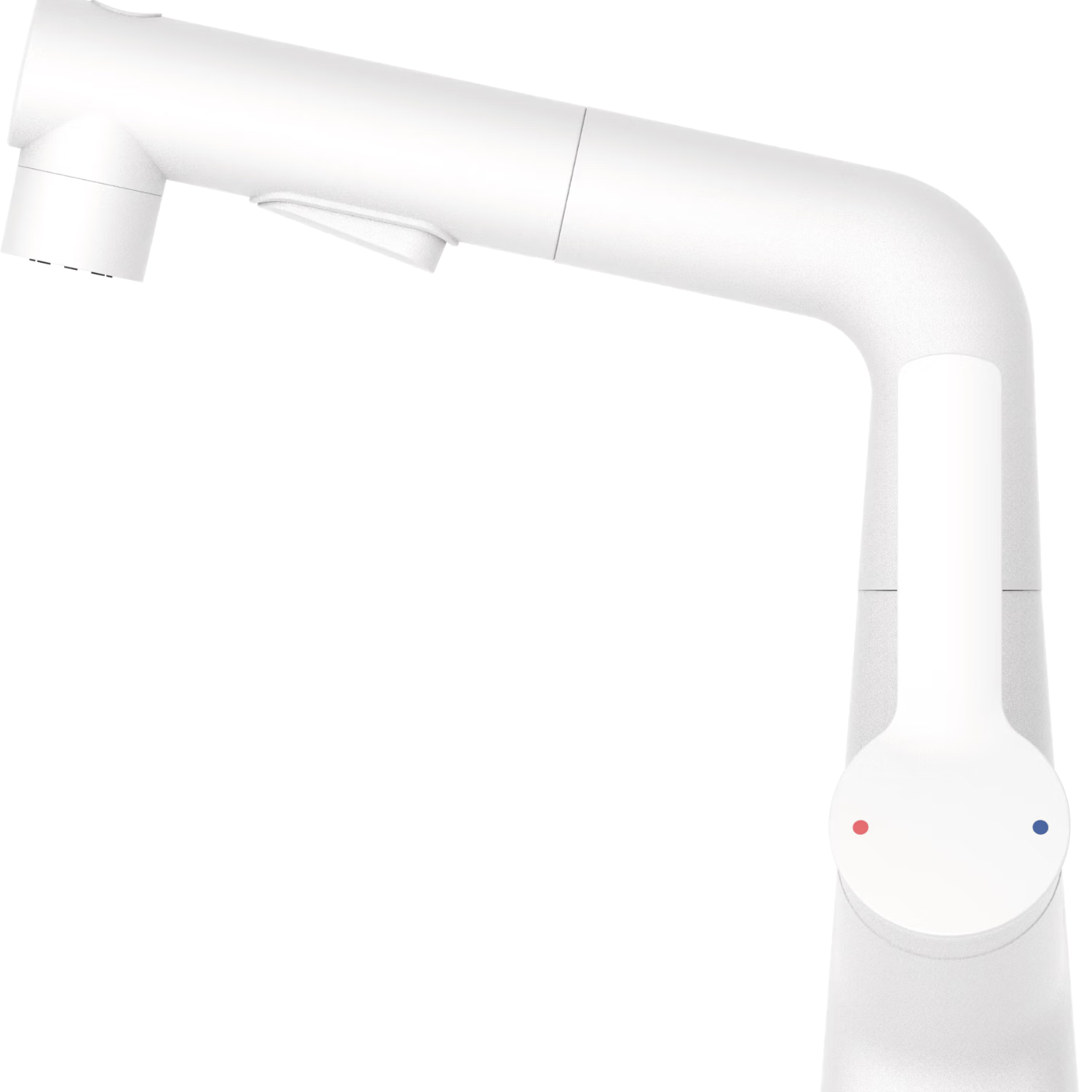 JD Jingzao Basin Faucet Lift Pull-Out Hot and Cold Bathroom Sink Faucet 3 Spray Modes Off-White