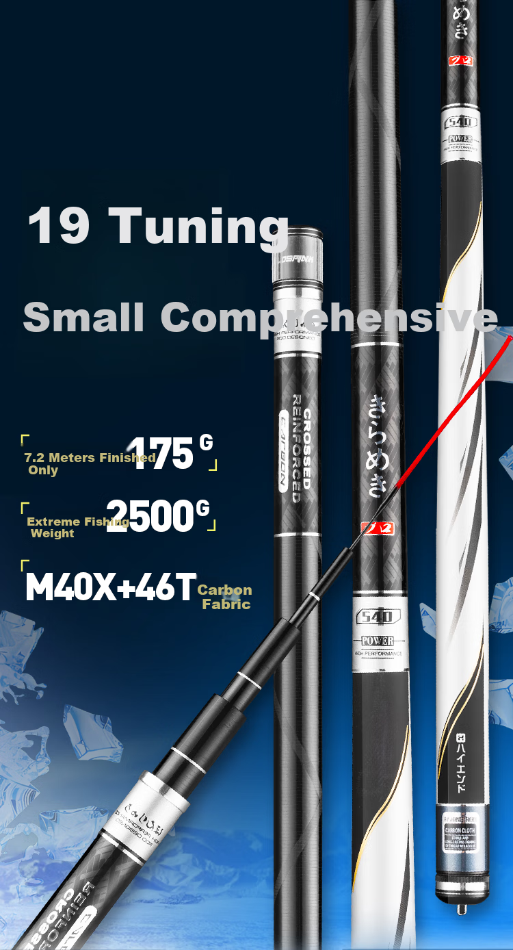 Kobayakawa Japanese Imported Carbon Fishing Rod Ultra-Light Super Hard Hand Rod Carp Fishing Rod Top Ten Comprehensive 1