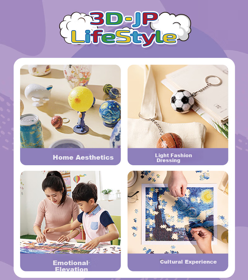 3D-JP Crayon Shin-chan Cartoon Anime Plastic Flat Puzzle 2000 Pieces Home Decor Trendy Toy Versatile Daily Use 6