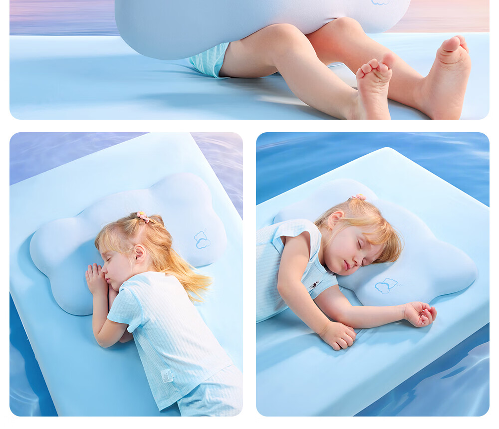 Betis Baby Pillow Silicone Breathable Zoned Spinal Protection Neck Support Adjustable Kids Pillow for Ages 1-8 8