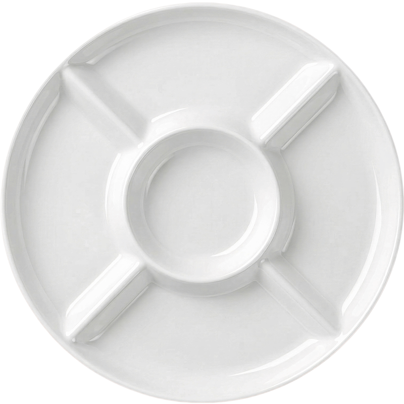Youlaifu Ceramic Plate Divided Plate Fat-Reducing Meal Plate Postpartum Meal Plate Student Fast Food Plate Steaming Plate Marinated Dumpling Plate Fruit Five Blessings Platter