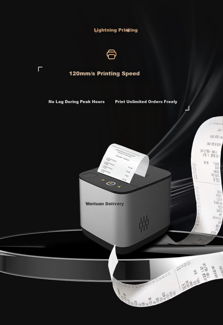 Meituan Delivery Printer Fully Automatic Order Receiving MT5A-ZE 4G+ Ethernet Pharmacy Restaurant Thermal Receipt Commercial Ele.me JD Delivery Cloud Printer with Voice Broadcast and Notes 4