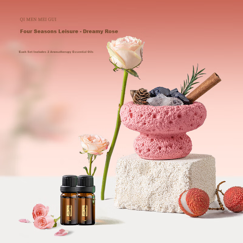 Song Dynasty Four Seasons Leisure Courtyard Scented Stone Aromatherapy Fragrance Long-lasting Bedroom Room Freshener Birthday Niche Wedding Dream Rose