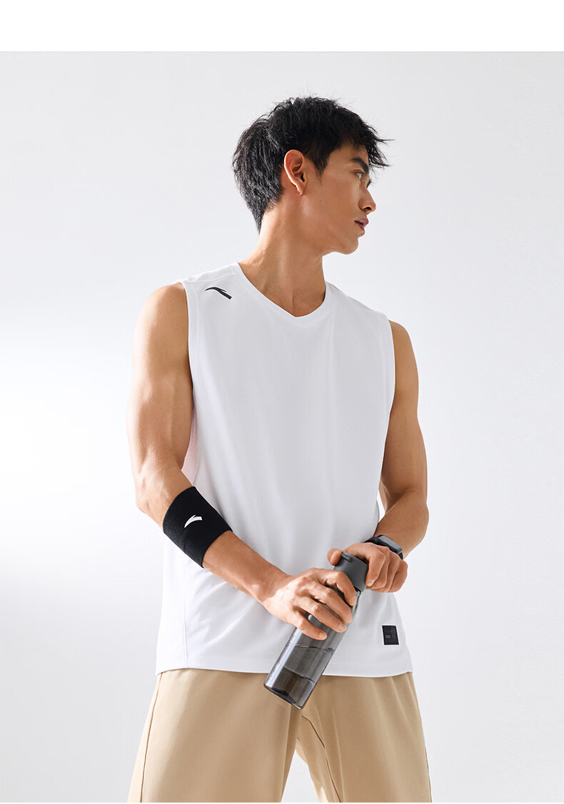 Anta Quick-Dry Vest | Men's Breathable Summer Fitness Sleeveless Basketball Training Tank Top Sports Vest 8