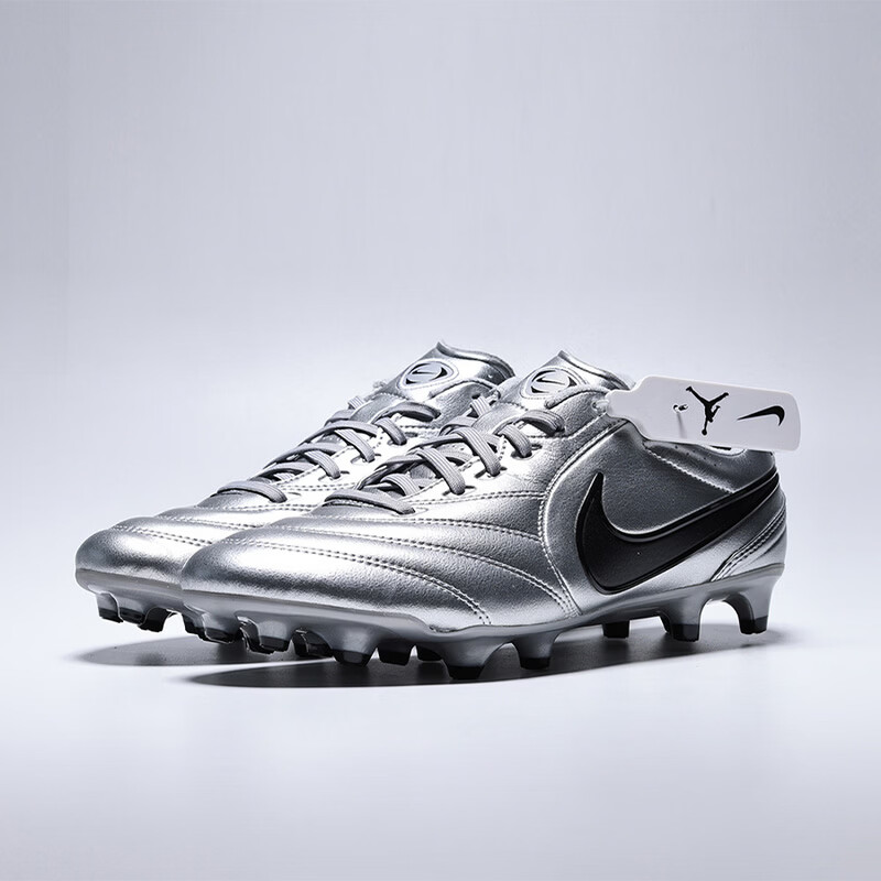 NIKE Men's Soccer Shoes TIEMPO LIGERA PRO FG Sports Shoes HQ3158-001 Silver Size 43