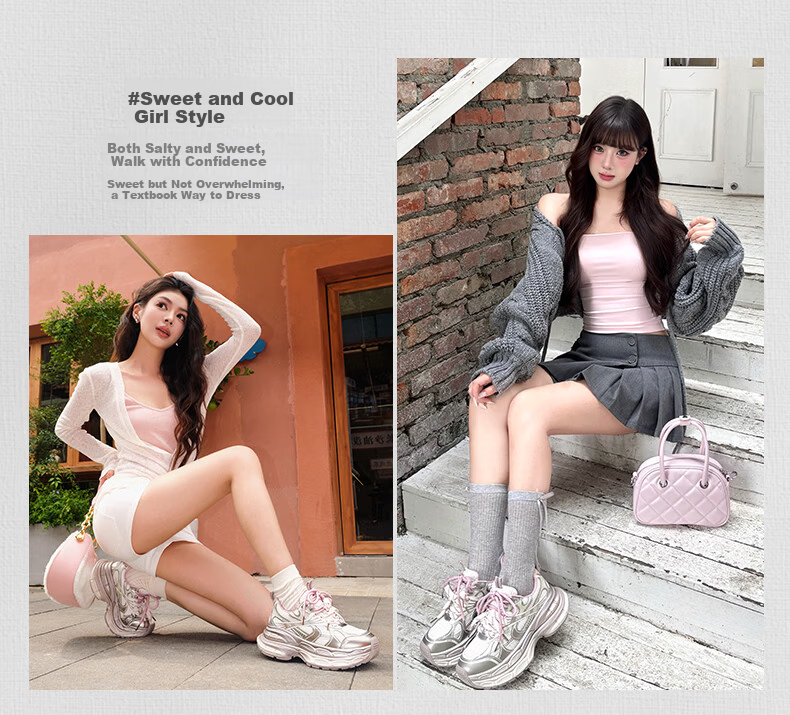 CAMEL Silver Moon Outdoor Retro Dad Shoes Thick Sole Casual Shoes L24A283742A Coffee/Green (Women's) Size 39 12