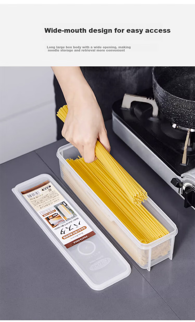 Daisy Leaf Imported Noodle Storage Box, Whole Grain Hanging Noodles and Pasta Storage Container, Kitchen Noodle Box 1.3L*2 11