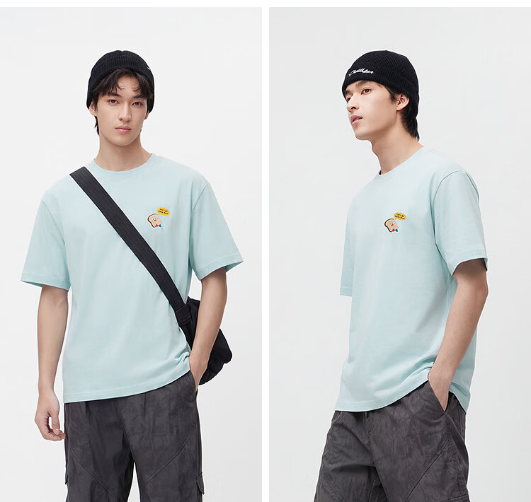 Semir Wang Anyu Collaboration BB Co-branded Embroidered Short Sleeve T-shirt Men Summer 2026 Base Shirt 109326100204 27