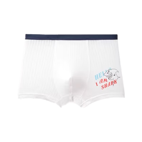 Modal Boys' Summer Underwear 100% Cotton A-Class Boxer Shorts for Older Children, No Pinching, Student Four-Point Shorts