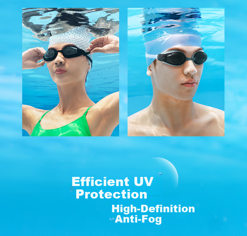 Speedo Freedom Series Swim Goggles Anti-Fog HD UV Protection Wide-Angle Comfortable 9