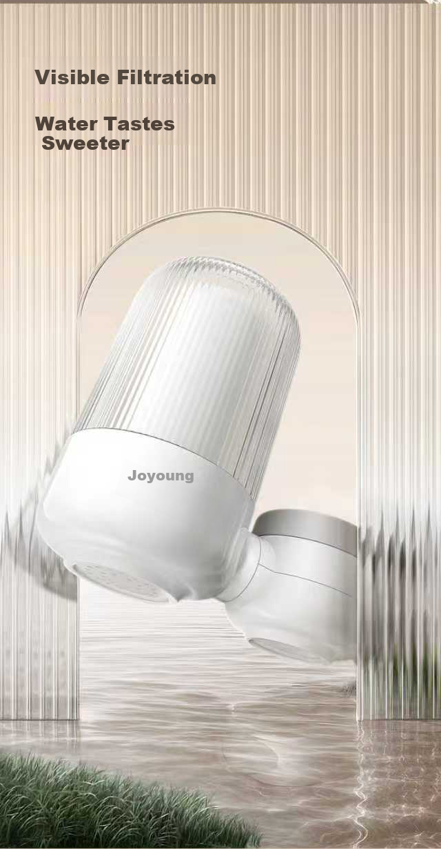 Joyoung Faucet Water Purifier 8-Stage Filtration Chlorine Removal Four-Core Dual Outlet Visible Bottle RT1815 10