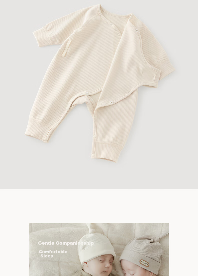 Guaiqi Bear [Light Warm Fleece] Baby Clothes 0-6 Months Spring and Autumn Newborn One-piece Suit Full Moon Hundred Days Baby Pajamas 6