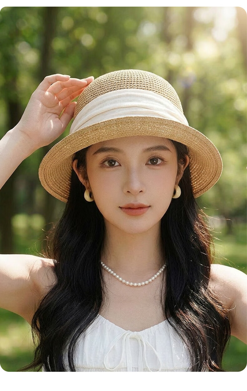 FitonTon Women's Summer Sun Protection Hat Outdoor UV Protection Breathable Travel Bucket Hat Face Shield Anti-Sunburn 16