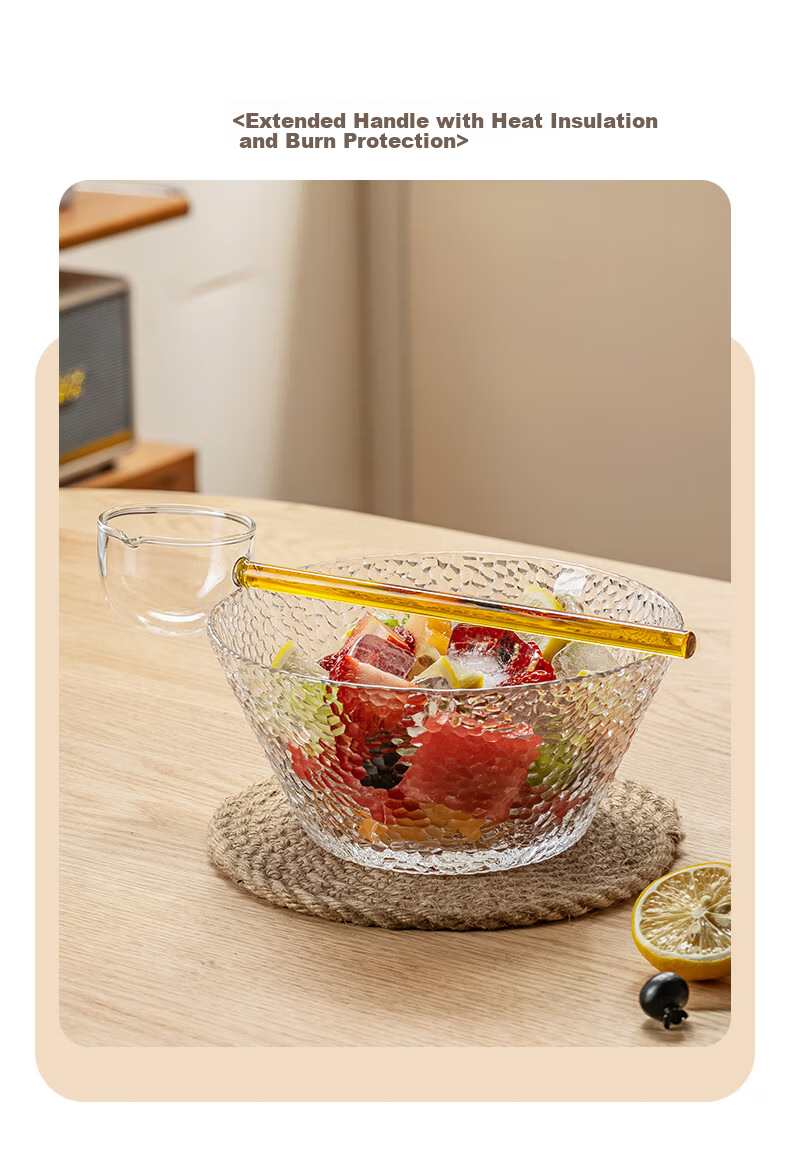 CRISTALGLASS High Borosilicate Long Handle Glass Spoon Large Household Soup Spoon Personal Dessert Stirring Spoon Snail Noodle Slurping Spoon 4