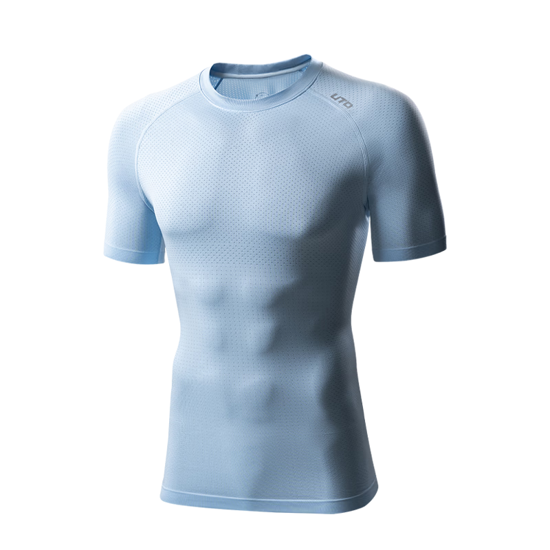 UTO Coolmax Quick-Dry T-Shirt Unisex Sports Short Sleeve Quick-Dry Shirt Pink Grapefruit Orange (Women's) M